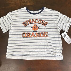 Syracuse Orange University relaxed oversize cropped t-shirt 47 Brand size Large